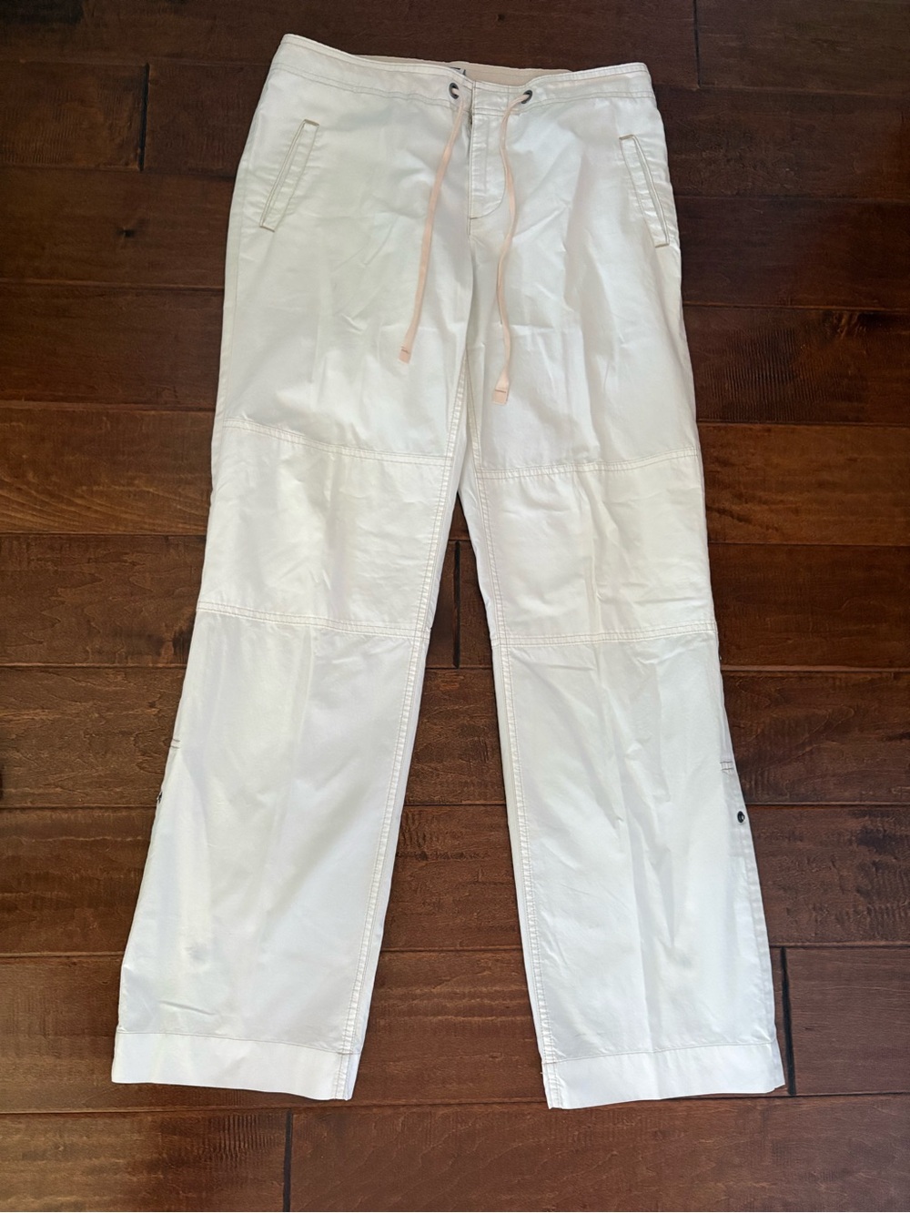 Woman's GAP White Drawstring Cotton Pants, size 4